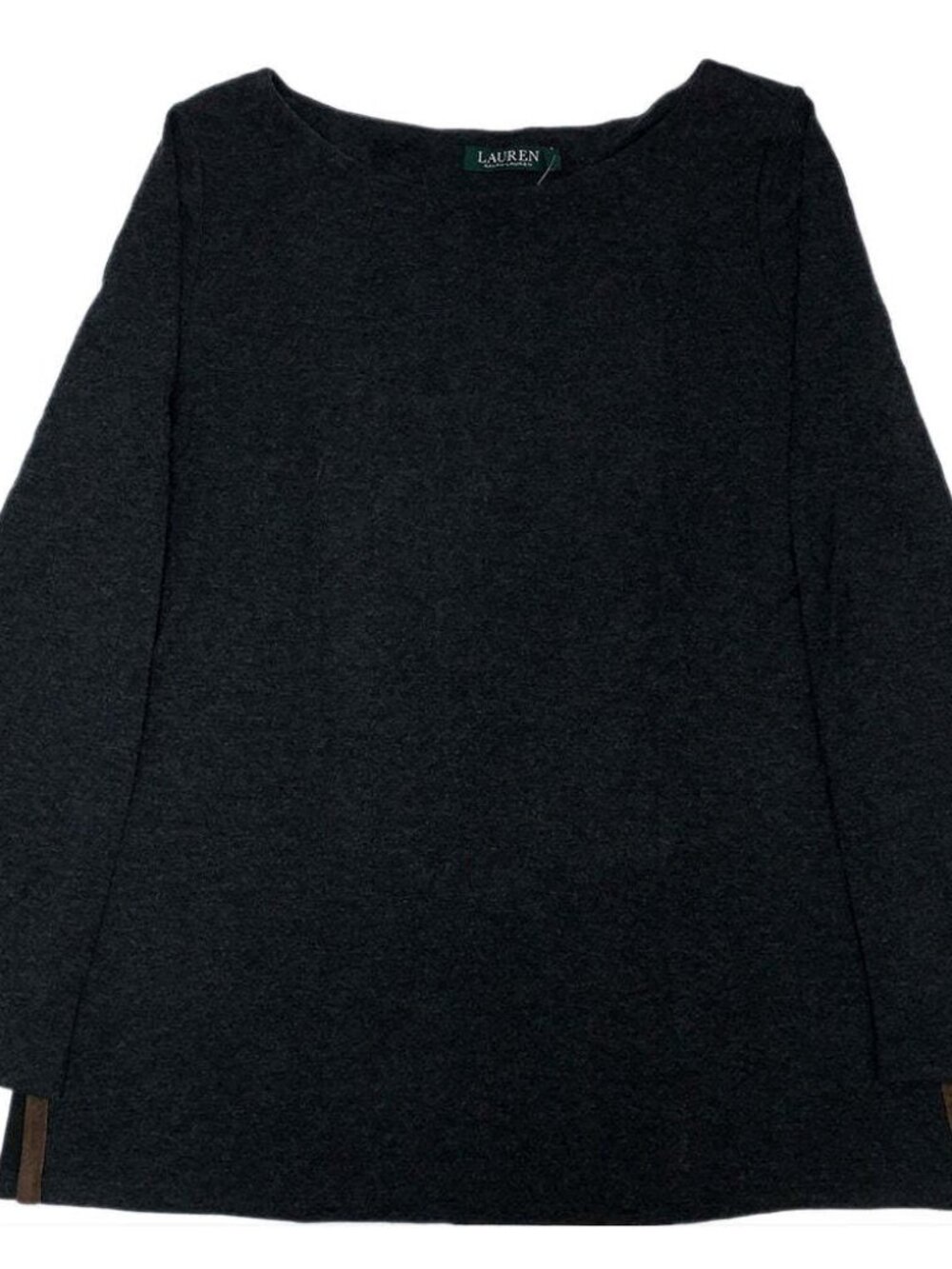 Lauren Ralph Lauren Womens Slim Fit Boat Neck Tunic Color Dark Heather